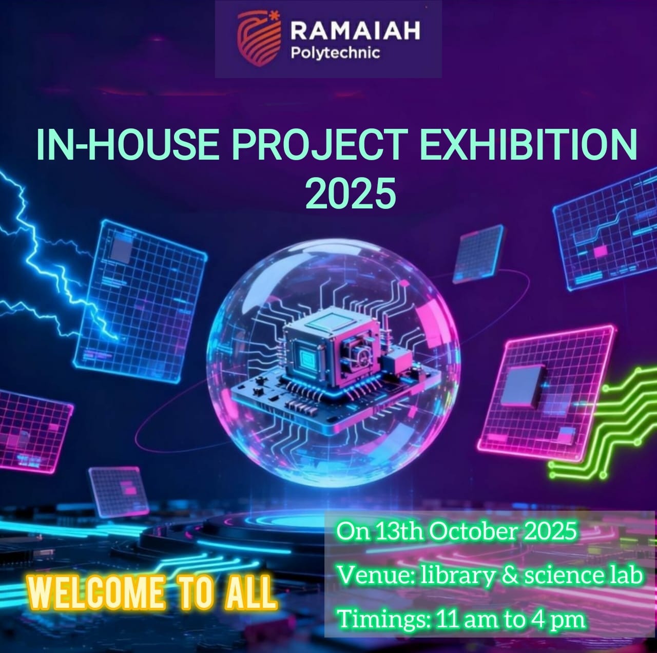 Inhouse Project Exhibition is  conducted  on  13/10/2025  Monday 